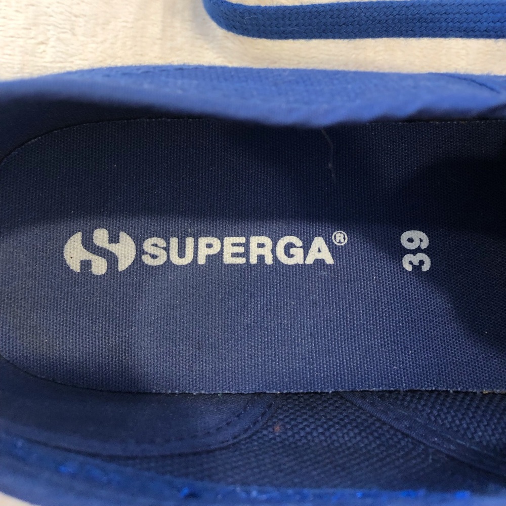 Supera Blue Canvas Sneakers, Size 8 - Picture 7 of 9